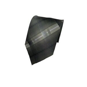 Pierre Cardin Black & Gray Diagonal Striped  100% Silk Tie  57.5" L x 3.75"‎ W